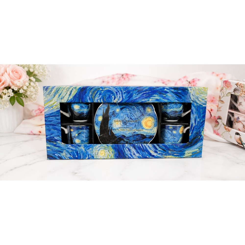 Grace Teaware 8-Piece Gift Set Van Gogh Starry Night